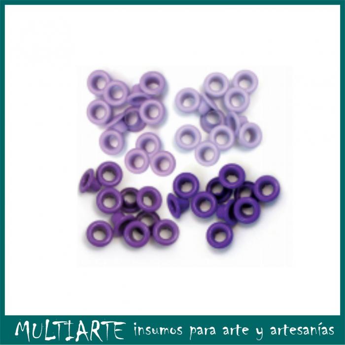 Ojalillos de aluminio 3/16'' (0.5cms) 60 unidades We R Violeta 41579-4