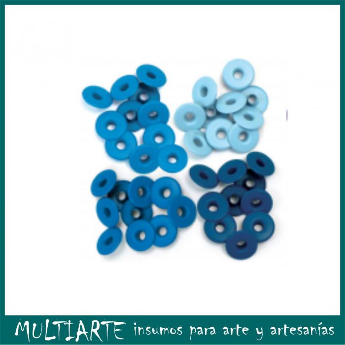 Ojalillos de aluminio 3/16'' (0.5cms) 40 unidades We R Azul 41590-9
