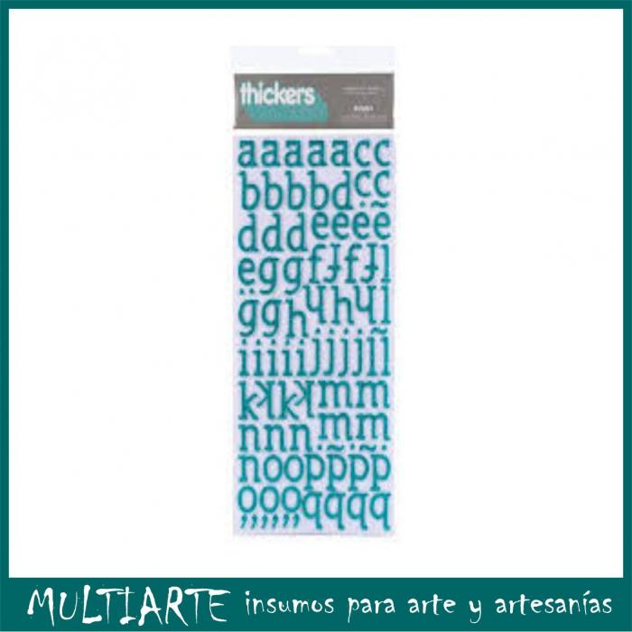 Letras dimensionales adhesivas Aqua 53119