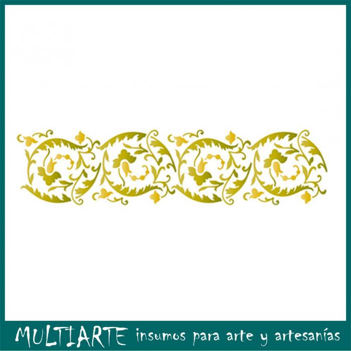 Stencil Litoarte reutilizable 8,5 x 28,5 cms STE-322