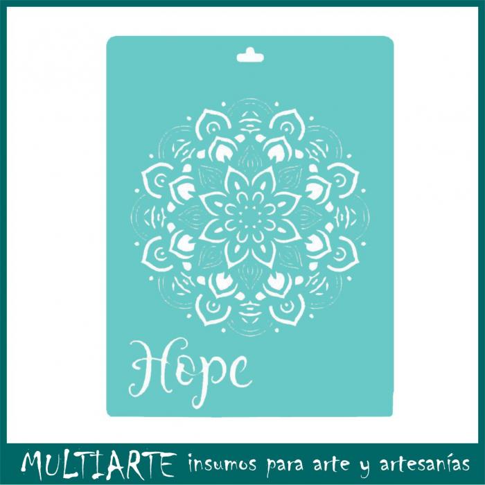 Stencil Proyectarte 15 x 20 cms Mandala Hope CS380