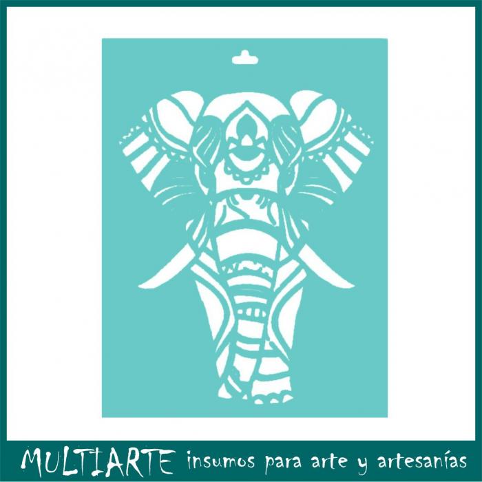 Stencil Proyectarte 15 x 20 cms Elefante CS426