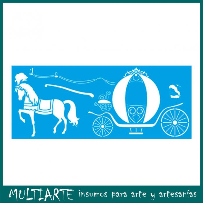 Stencil Litoarte reutilizable17 x 42 cms STG-058