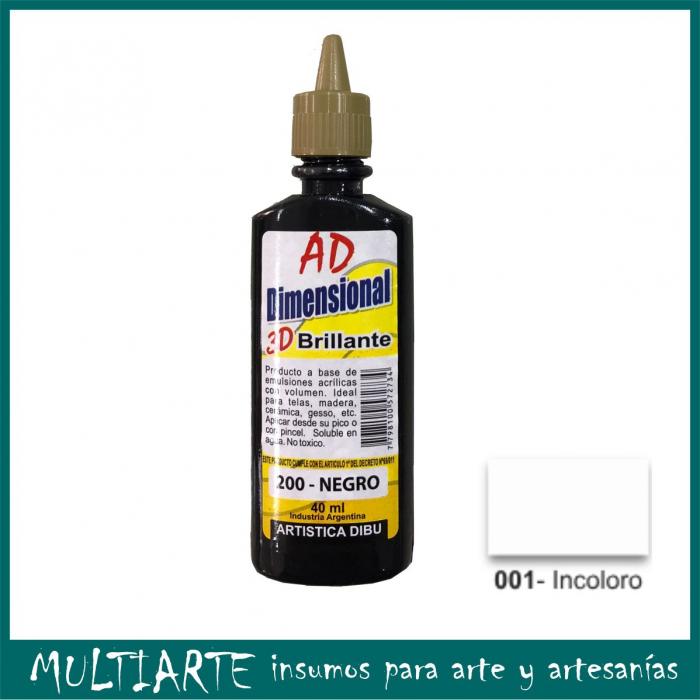 Pintura dimensional AD 40ml 001-incoloro