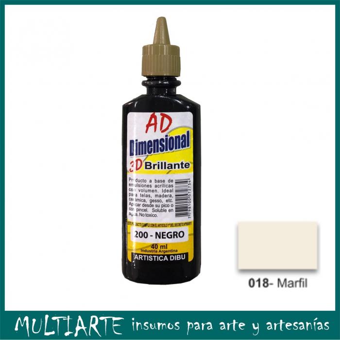 Pintura dimensional AD 40ml 018-marfil