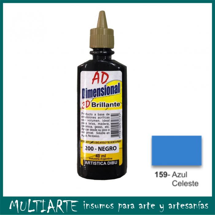 Pintura dimensional AD 40ml 159-azul celeste