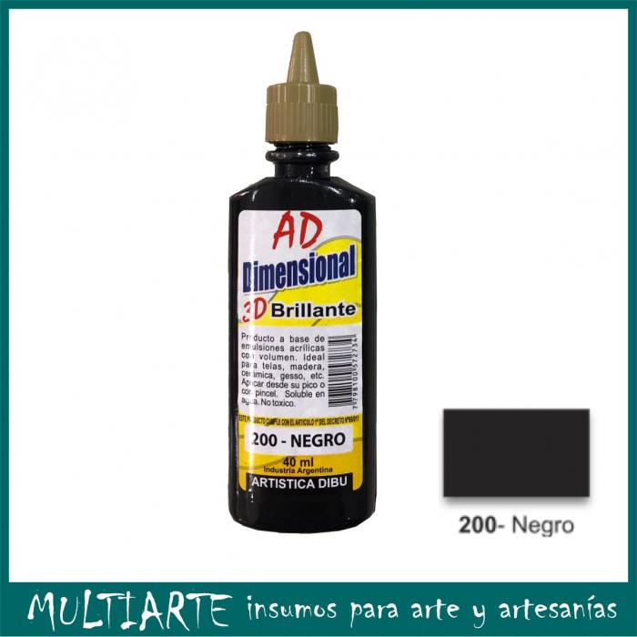 Pintura dimensional AD 40ml 200-negro