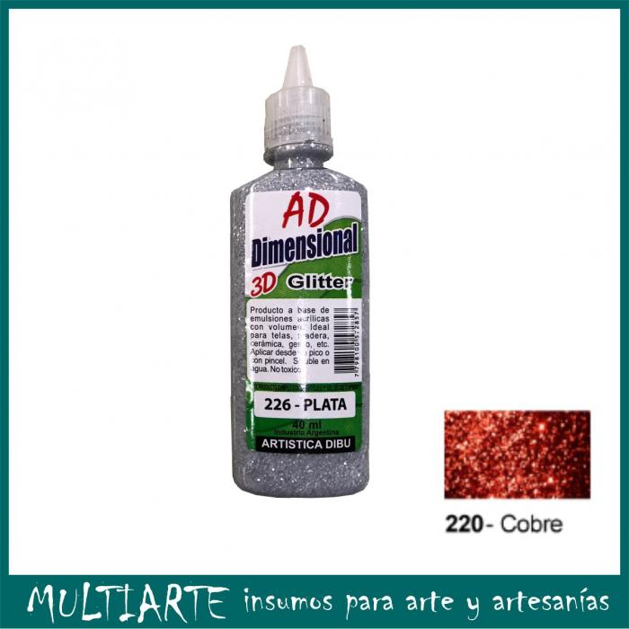 Pintura dimensional AD 40ml 220-cobre Glitter