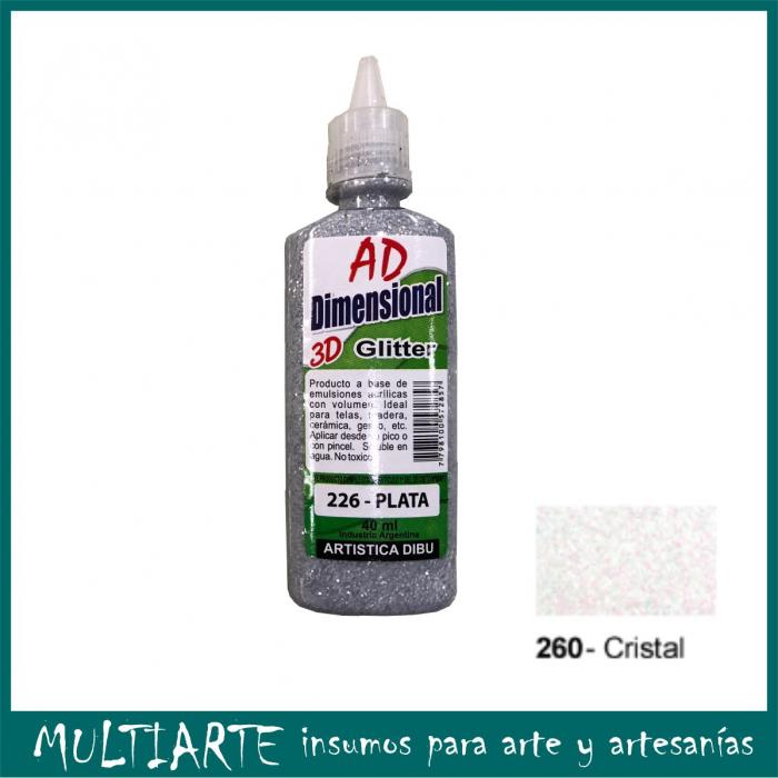 Pintura dimensional AD 40ml 260- cristal Glitter