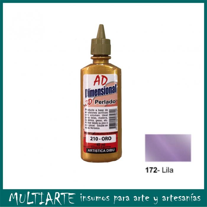 Pintura dimensional AD 40ml 172- lila metalizado