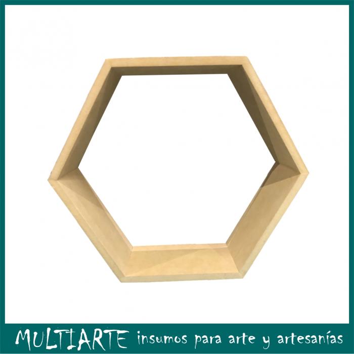 Repisa Hexagonal en MDF CC570