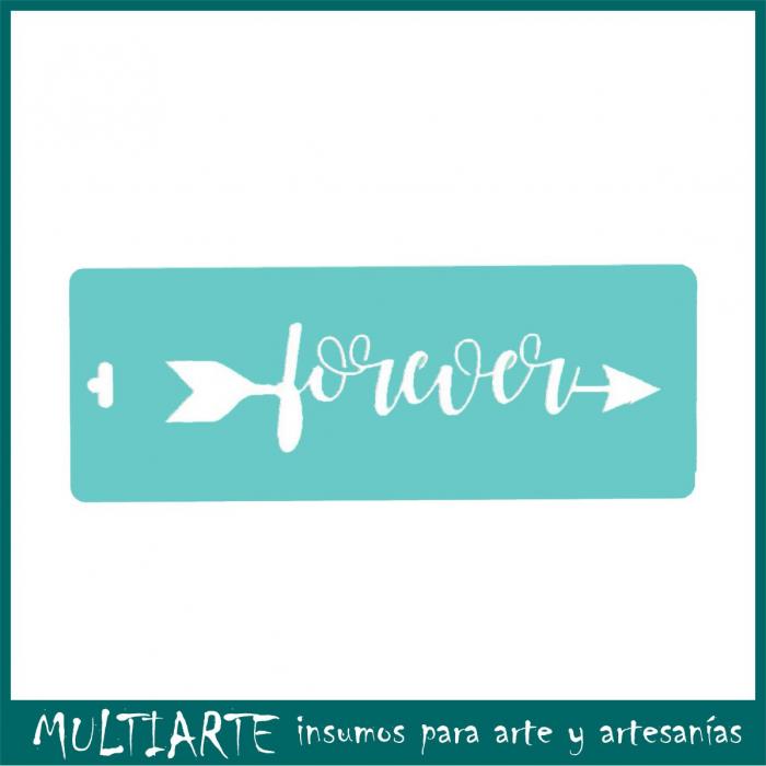 Stencil Proyectarte 07.5 x 20 cms Flecha Forever CS401