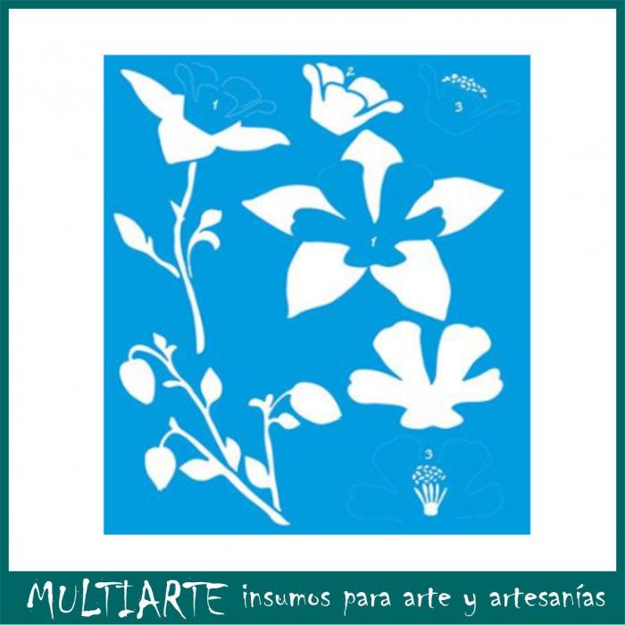 Stencil Litoarte reutilizable 20 x 25 cms STR-051