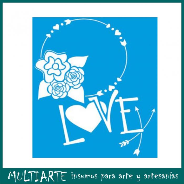 Stencil Litoarte reutilizable 20 x 25 cms STR-055