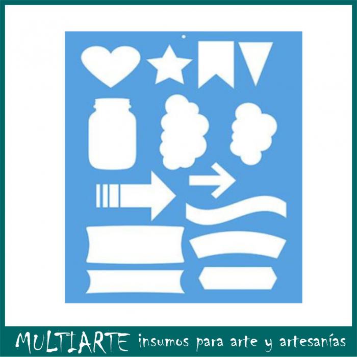 Stencil Litoarte reutilizable 20 x 25 cms STR-116