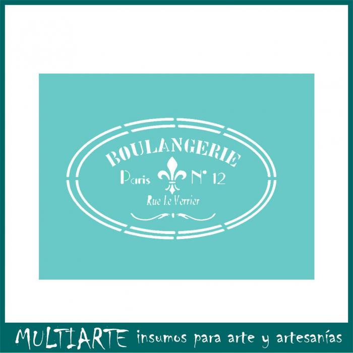 Stencil Proyectarte 15 x 20 cms Boulangerie CS494