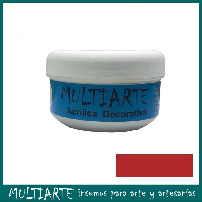 Pintura decorativa MultiArte 200ml Rojo Cadmio