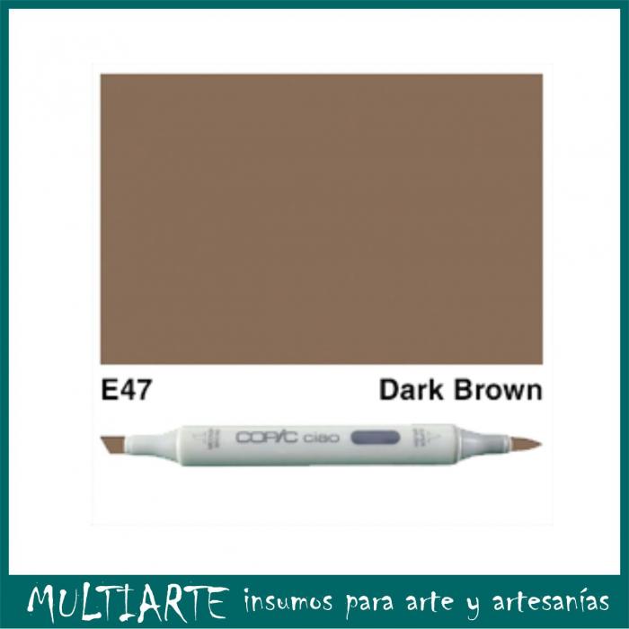 Marcador Copic Ciao E47 Dark Brown