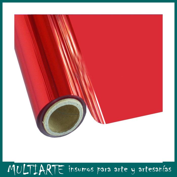 Papel Foil de 30cms x 1Mts Rojo