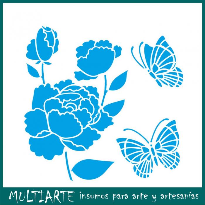 Stencil Litoarte reutilizable 20 x 20 cms STXX-026