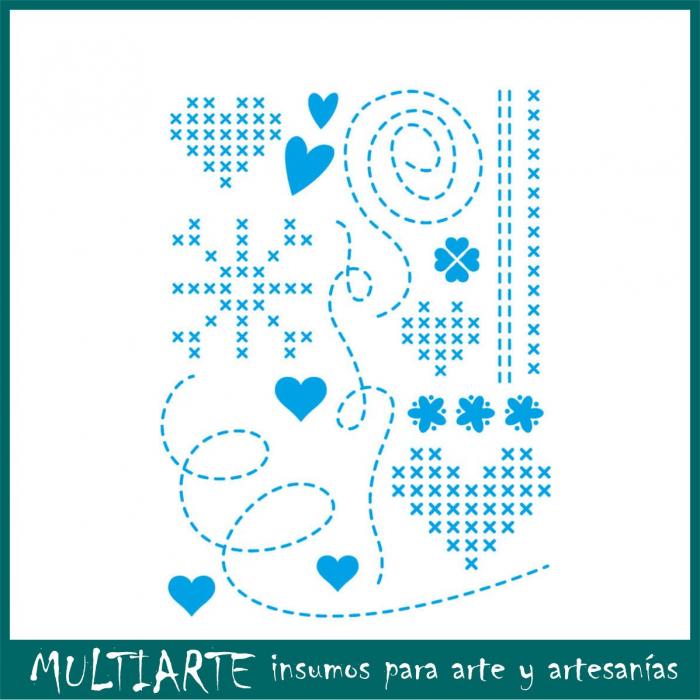 Stencil Litoarte reutilizable 17 x 21 cms STM-679