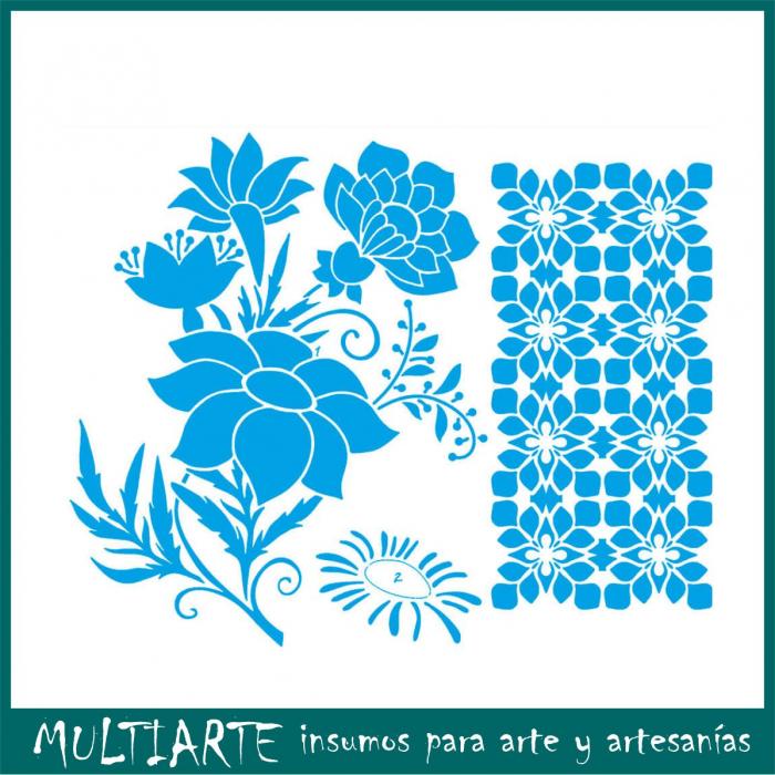 Stencil Litoarte reutilizable 20 x 25 cms STR-151