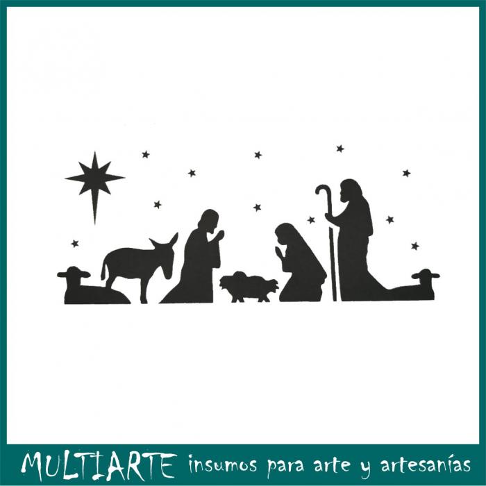 Stencil Multiarte Navidad 10x22cms N03