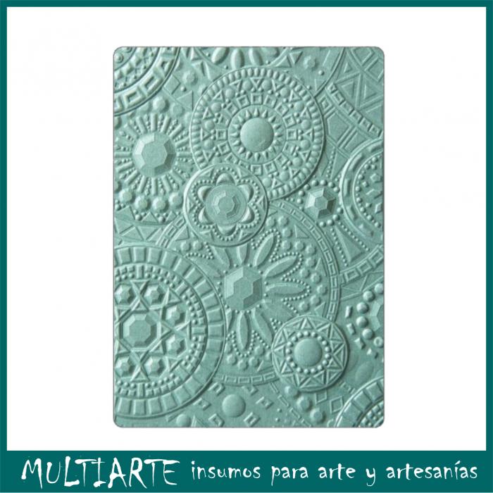 Placa de Embossing - 3-D Textured Impressions Mosaic Gems 663206