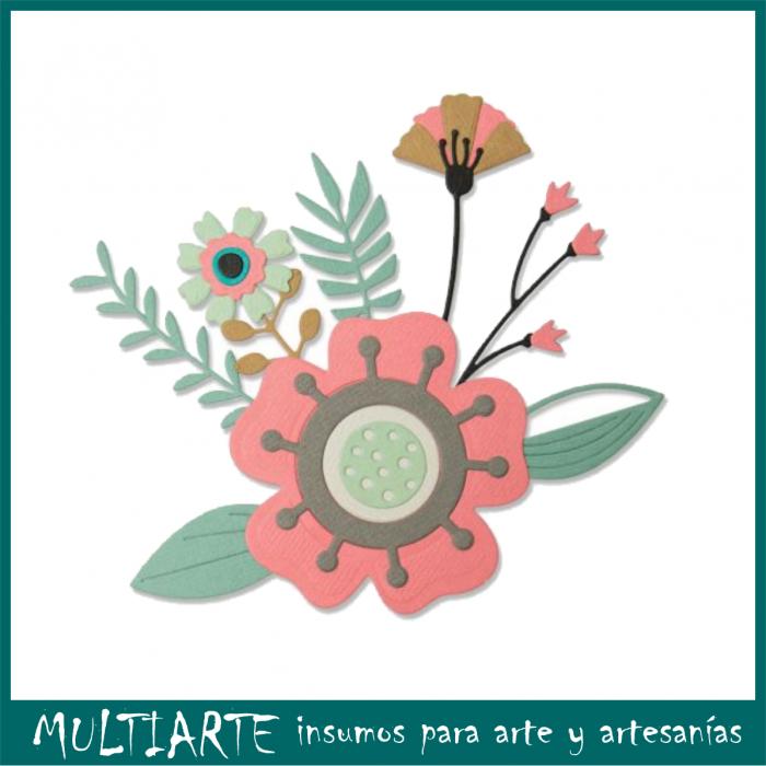 Cortante Thinlits Sizzix - Creative Florals 15 piezas 664450
