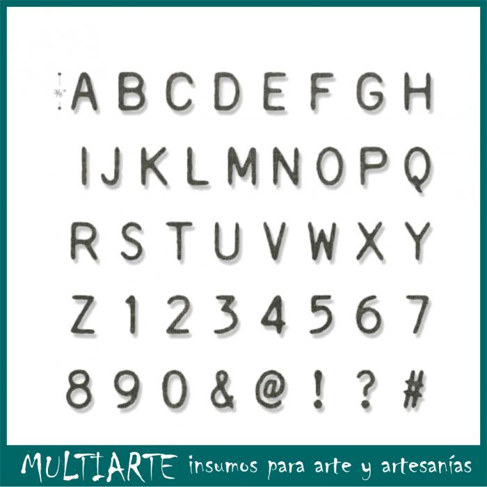 Cortante Thinlits Sizzix - Alphanumeric Label 140 piezas 664177