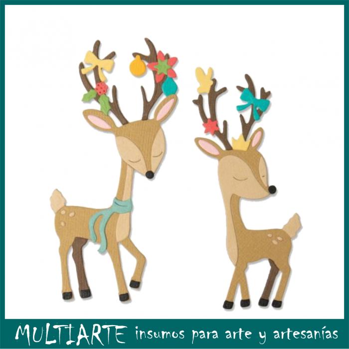 Cortante Thinlits Sizzix - Christmas Deer 10 piezas 664448