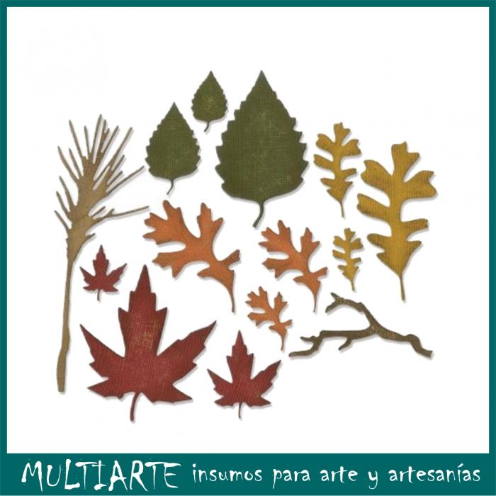 Cortante Thinlits Sizzix - Fall Foliage 14 Piezas 660955