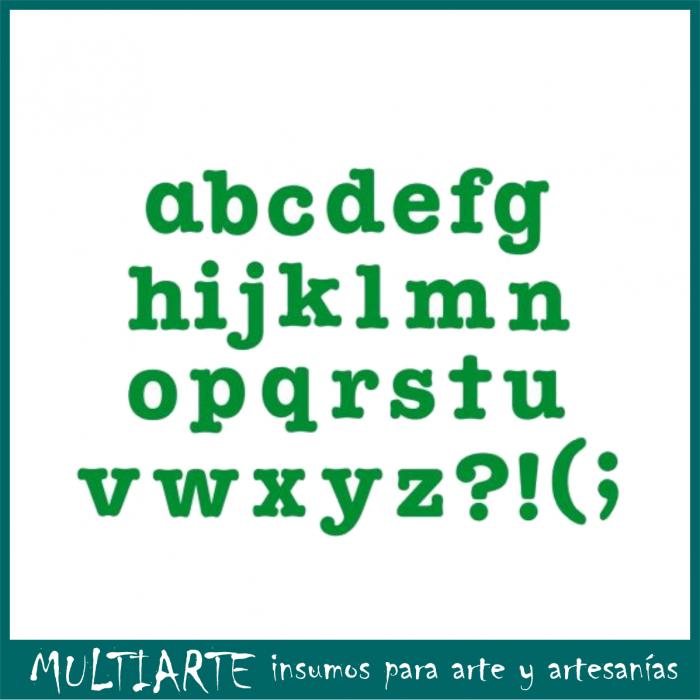 Cortante Bigz  Sizzix - AllStar 1 1/2P. Lowercase Letters & Punctuation A10229