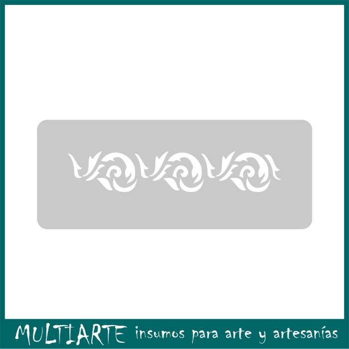 Stencil EQarte reutilizable 4,5 x 17cms Mini 251