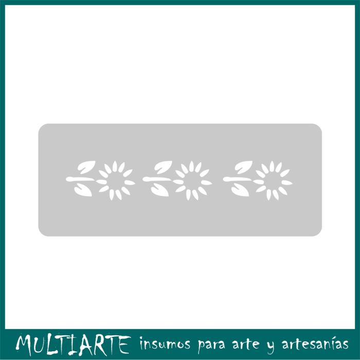 Stencil EQarte reutilizable 4,5 x 17cms Mini 254