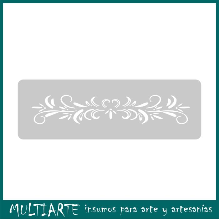 Stencil EQarte reutilizable 4,5 x 30cms Chicos 146