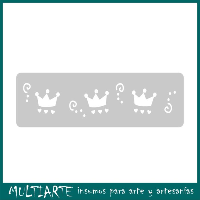 Stencil EQarte reutilizable 4,5 x 30cms Chicos 231