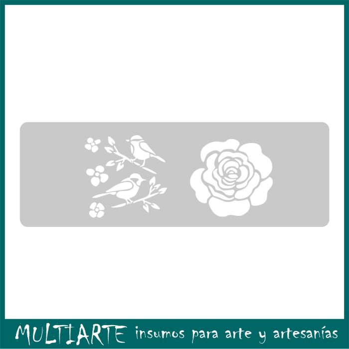 Stencil EQarte reutilizable 13,5 x 30cms 062