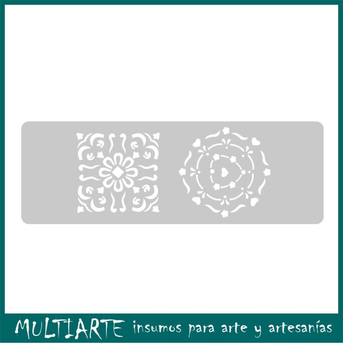 Stencil EQarte reutilizable 13,5 x 30cms 071