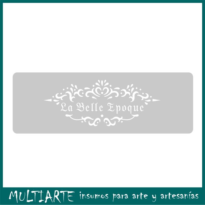 Stencil EQarte reutilizable 13,5 x 30cms 090