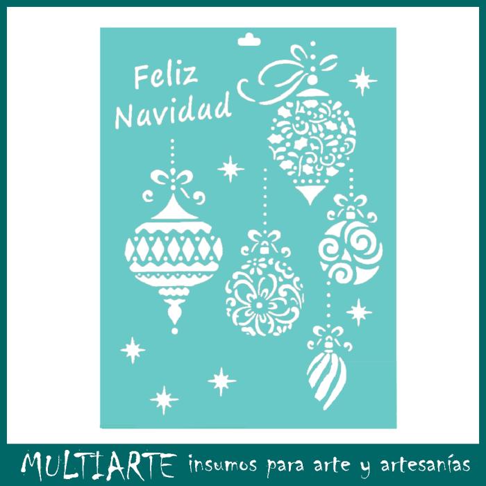 Stencil Proyectarte 15 x 20 cms Feliz Navidad CS645