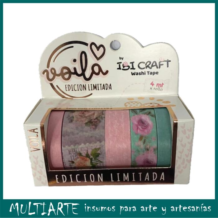 Packs de cintas Washi Ibi Craft Rosas 55770