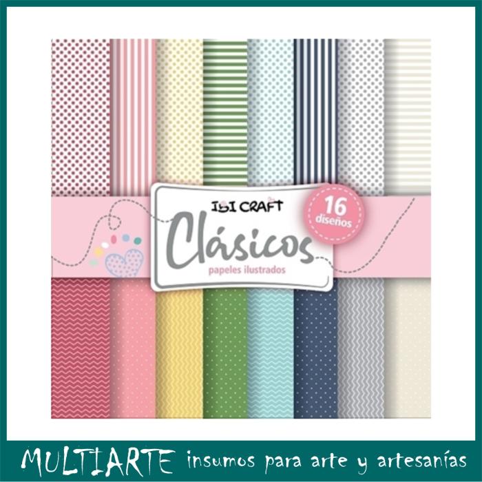 Block de papel 12 x 12 (30.5x30.5cms) Ibi Craft clasicos 