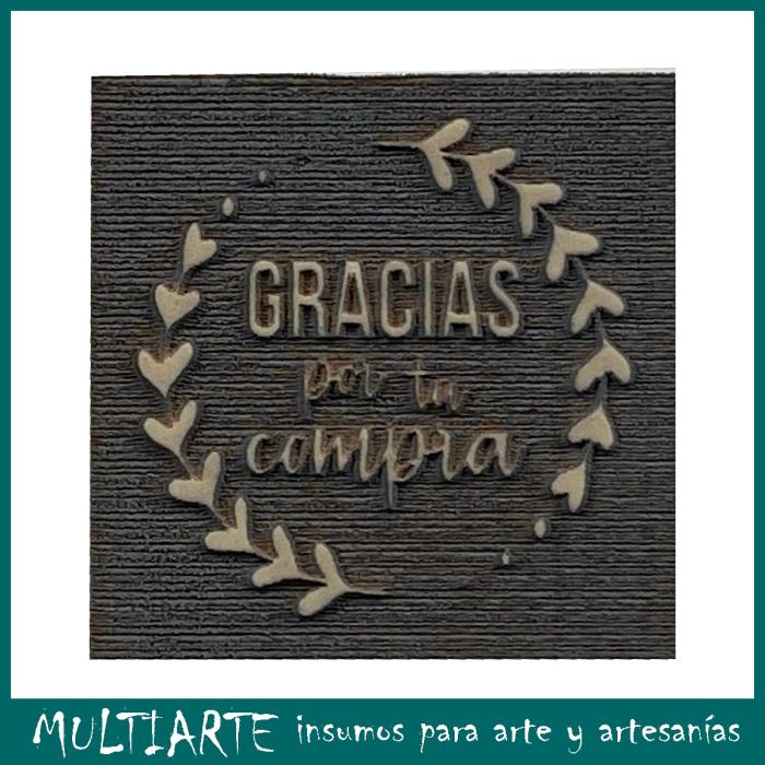 Sello 6x6cms Gracias por tu compra 1171