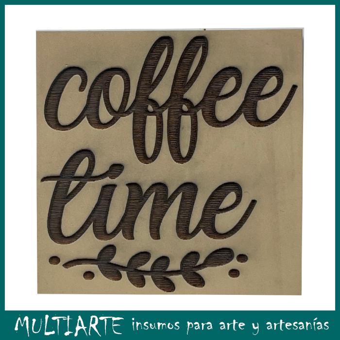 Sello bajo relieve 10x10cms Coffe Time 396