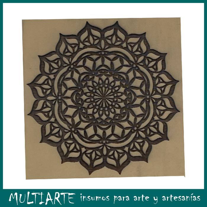 Sello bajo relieve 10x10cms Mandala 732