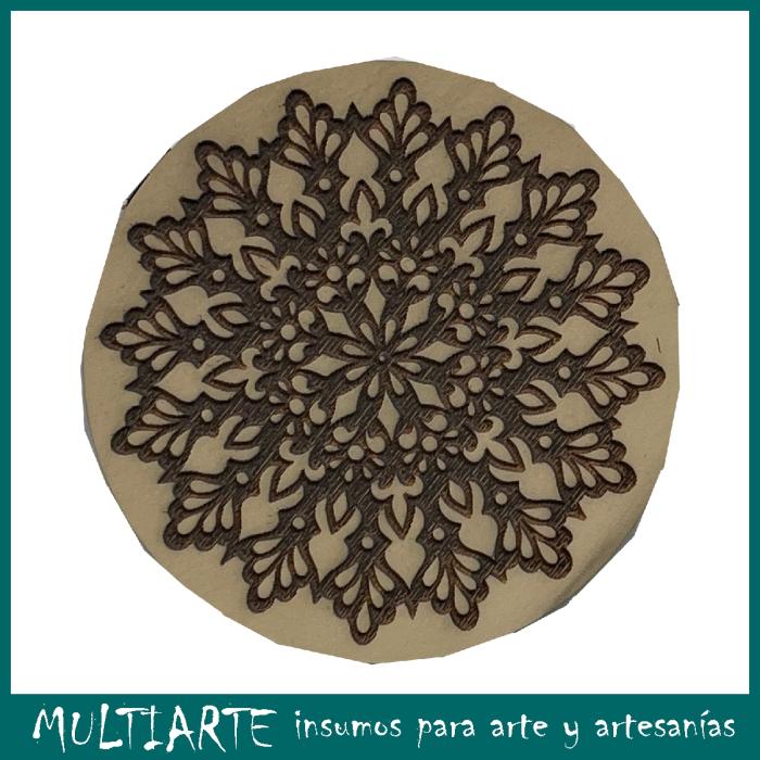 Sello bajo relieve 10x10cms Mandala 734