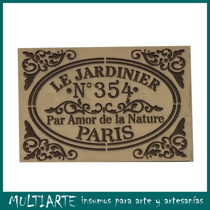 Sello bajo relieve 10x15cms Le Jardinier 736