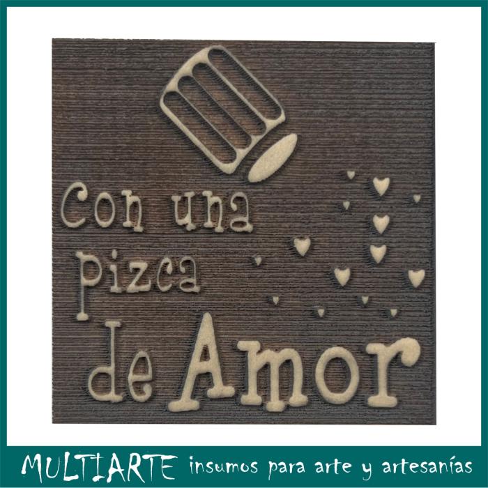 Sello 6x6cms Con una pizca de amor 59