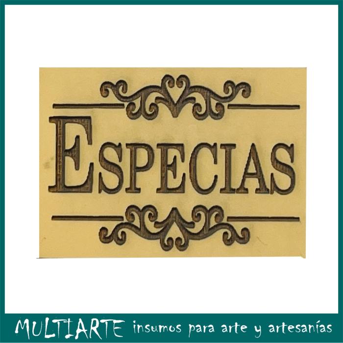 Sello bajo relieve 5x7cms Especias 388